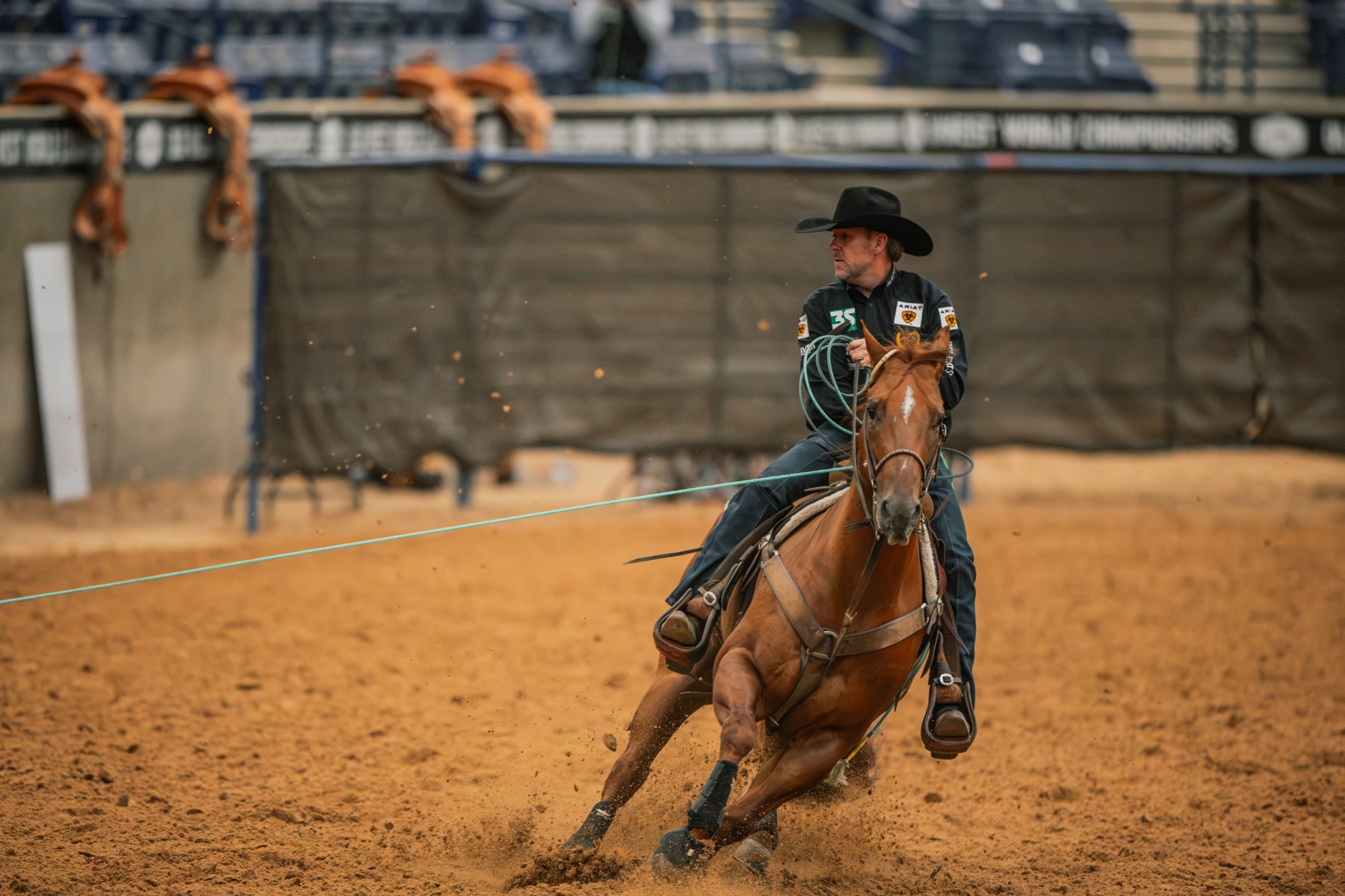 Trevor Brazile heads at the Old West World Championships in Amarillo, Texas.